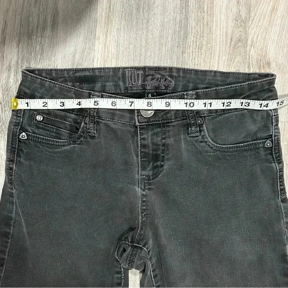 KUT From The Kloth Diana Skinny Mid Rise Jeans Dark Wash Black Denim Size 4 - Picture 2 of 11
